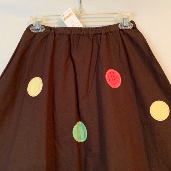 Gymboree Girls Circle Patch Embroidered Dot Skirt Size 12 - Picture 2 of 7
